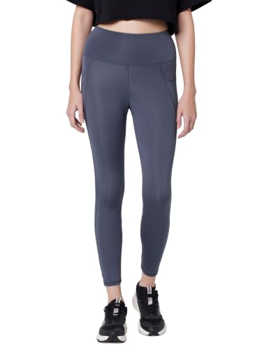 Image of Enamor High Rise 7 /8th Length Adjustable Drawstring Workout Leggings for Women - Hugged Fit, Quick Dry, Antimicrobial - A605