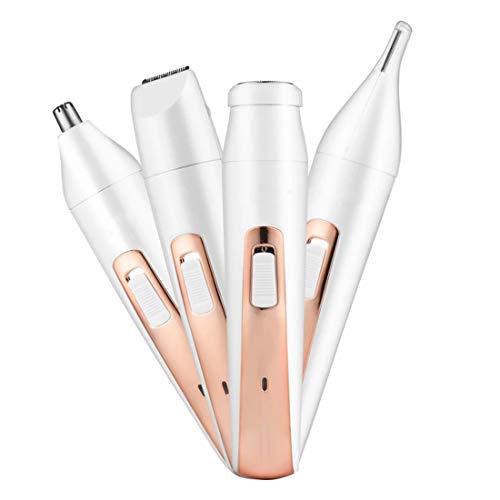 4 in 1 Augenbraue Epilierer - USB Aufladbar Epilierer, Augenbraue Damen Trimmer Edelstahl Nasenhaarschneider Rasiermesser