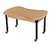 Wood Designs HPL2436CA1829C6 Mobile Synergy Junction 24" x 36" High Pressure Laminate Table with 20"-31" Adjustable Legs