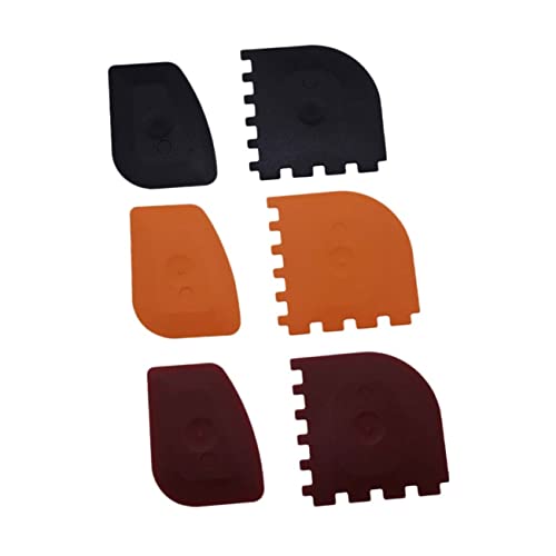 Luxshiny 6Pcs Silicone Squeegee Cleaning Scrubber Plastic Cleaner Pan Scraper Tool Grill Pan Scraper Silicone Turner Spatula Pc Scraper Blade Cleaning Scraper Blade Reusable Kitchen Tool #TOP11