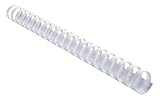 Hecho de material de PVC. Exacompta - Juego de 50 peines para encuadernación (25 mm), color blanco