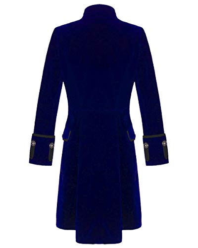 Mens Velvet Vintage Goth Steampunk Victorian Handmade Frock Coat2