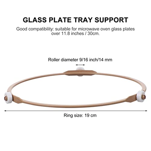 SOLUSTRE 4 Pcs Suporte Para Forno Microondas Bandeja De Vidro Base Giratória De Micro-ondas Rolo De