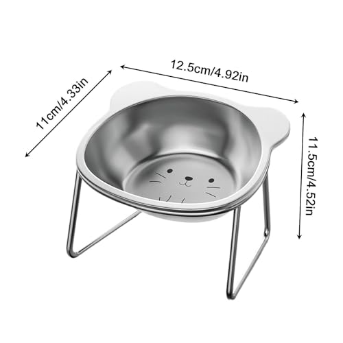 Lpoppcx Gamelles Surélevées pour Chat | Gamelle Inclinée à 15° en Acier Inoxydable - Bols Surélevés pour Chatons,pour Chat Chiot Animaux Domestiques Salon Maison Intérieur Extérieur Coin – vue 5