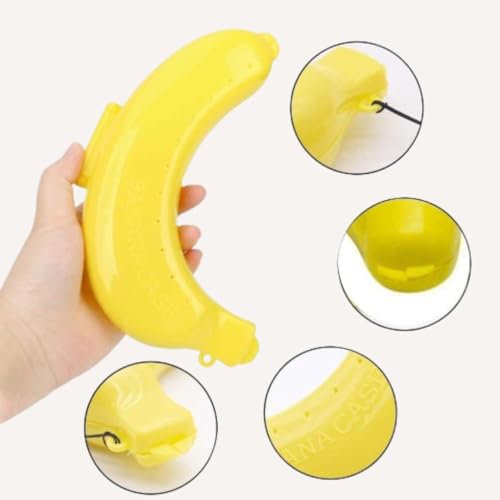 Image of Plastoware Apple & Banana Case Combo, Fruit Storage Holder Cover Box Set of 2 Durable Plastic Case for School, Office, Gym and Picnic Gift for Kids and Fruit Lovers, Assorted