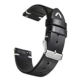 WOUKUP Vintage Leather Watch Band Quick Release Replacement Genuine Watch Strap 18mm 19mm 20mm 22mm for Men and Women