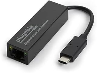 Plugable USB C Ethernet Adapter, Fast and Reliable Gigabit Connection, Compatible with Windows 11, 10, 8.1, 7, Linux, Chrome OS, Dell XPS, HP, Lenovo