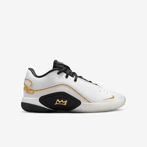 Lebron XXII Split Big Kids' Basketball Shoes (HV8616-100, White/Metallic Gold/Black)3