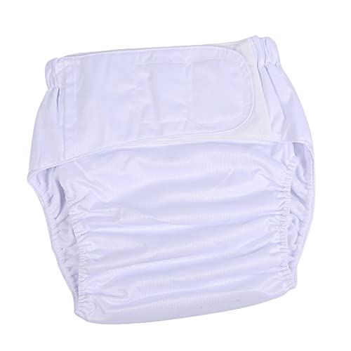 Image of Adult Diaper Nappy Leak Proof Breathable Fitted Reusable for Men Women White