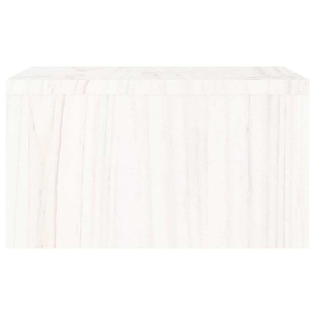 Supporto per monitor in legno massello, bianco, 50 x 27 x 15 cm, in legno di pino per home office ergonomico, regolabile in altezza, con spazio portaoggetti, ideale per computer, laptop, PC