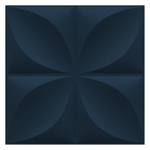 Image of Kayra Decor Wall Panels for Bedroom Butterfly Design Navy Blue Color 19.7 inch x 19.7 inch (Pack of 12) - Covers 32.34 Sq. Ft.