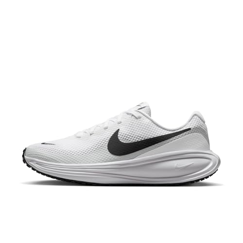 Nike Women's Revolution 8 Road Running Shoes, White/Black-Pure Platinum, 9 Extra Wide
