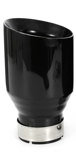 Silencieux d'échappement universel acier inoxydable noir brillant voiture entrée 51mm