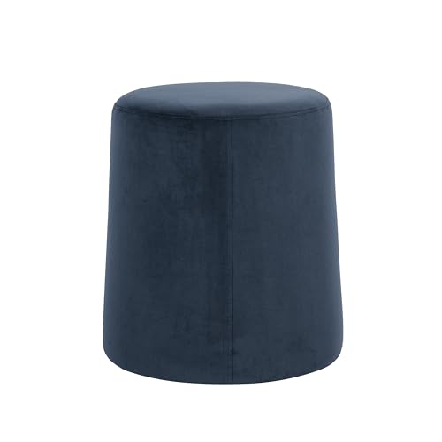Image of HomePop 17 inch Organic Shape Ottoman - Blue Velvet