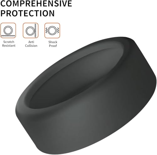 Image of 2-Pack Anti-Scratch Elastic Silicone Ring Case for Oura Ring Gen 3 /4, Samsung Galaxy Ring, RingConn, ULTRAHUMAN Ring AIR Smart Ring (2 Pcs, Black, S for 6 7 8 9 10)