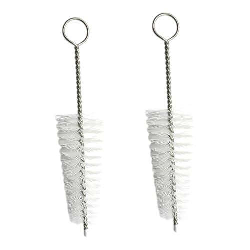 NOLITOY 2pcs Saxophone Cleaning Brush Nylon Stainless Steel Sax Mouthpiece Brush for Saxophone