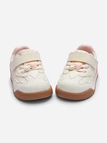 Image of Balabala Girls Boys Toddler Sneakers Wide Toe Box Walking Shoes | Unisex Kids Sneakers with hook-and-loop straps, non-slip soles, soft heel cushion, and flexible support for play
