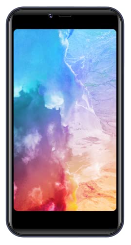 Logicom - Smartphone Double Sim Le Five, avec câble USB, 2Go de RAM et 16 Go de ROM, Écran 5' Version Android 12, Reconnaissance faciale, Dimension 14,2 x 7,4 x 1,05 cm, Bleu Marine - Five_Navy_Blue