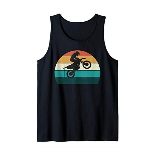 Retro atardecer motociclista vintage automovilismo motocross Camiseta sin Mangas