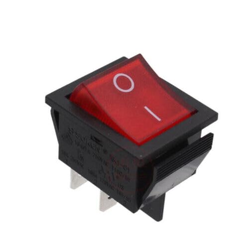 1PC for RK1-01 4pin 2position Boat Type Rocker Switch 16A250V with Red Lamp