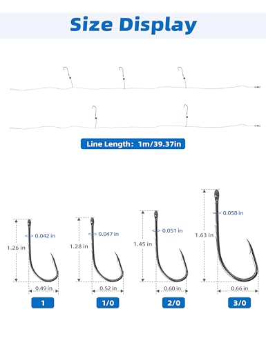 BLUEWING HI-LO Rig con Anzuelos de Acero Alto Carbono para Pesca en Fondo, Multiseñuelo, Versátil High Low para Agua Salada y Dulce miniatura 5