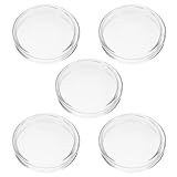 Luxshiny 5 Stück Kulturschalen mit Deckel 90mm aus Bruchsicherem Glas Transparente Laborkulturschalen für Zellkulturen und Laborbedarf