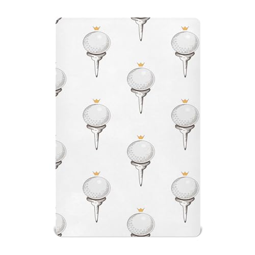 Image of Golf Ball Pattern Crib Sheets Soft Breathable Fitted Baby Crib Sheets Mattress Cover for Girls Boy, 52 inch x 28 inch x 9 inch