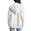 Yinguo Jumpers For Women Uk, Hoodies For Women Uk Oversized Hoodie Zip Up Sweatshirts Trendy Casual Loose Long Sleeve Crewneck Pullover Comfy Fall Winter Cloth Fashion Ladies Outfit, White L #3