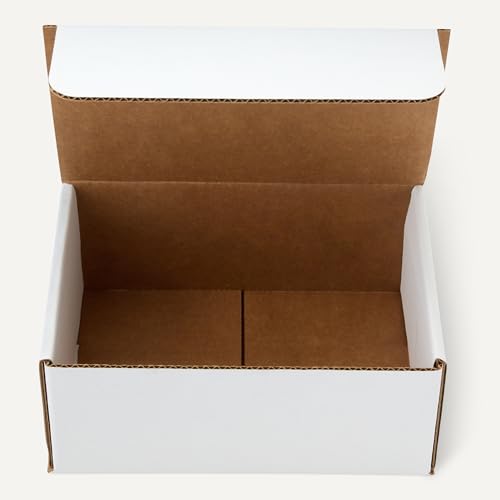 Image of Amazon Basics Cardboard Shipping Mailer Boxes, 9 inch x 6 inch x 4 inch, White, 25-Pack