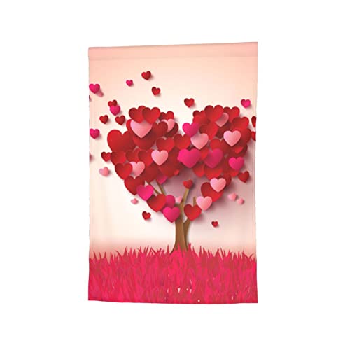 Drapeau de jardin arbre de cœur de haute qualité double face durable - 7