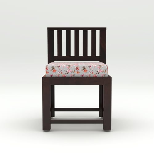 Image of Solid Sheesham Wood Dining Chair Set of 2 | Wooden Arm Chairs with Cushion | Living Room Chair | Dining Table Chair | Modern Wooden Furniture