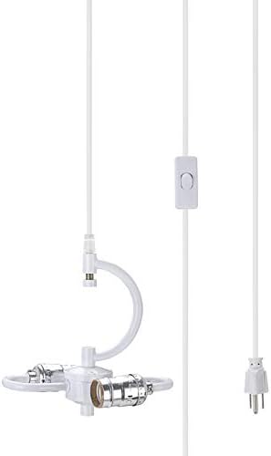 Aspen Creative 21044-2B, One Plug Pendant Conversion Glossy White Swag Light KIT, 2 Light image 4