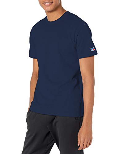 Russell Athletic Men's Soft 100% Cotton Midweight T-Shirt, Navy, Xl #TOP27