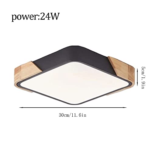 Omoons Lights,Chandeliers,Modern Simplicity Ceiling Decoration Lighting Fixture,Led Flush Mount Ceiling Lamp,Square Swood Energy Saving Ceiling Light,For Entryway Balcony Café/White/11.8In #TOP6