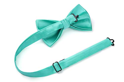 Image of HISDERN Bow Ties for Men Pretied Bowties Classic Formal Business Bow Tie Adjustable Tuxedo Bowtie for Wedding Party