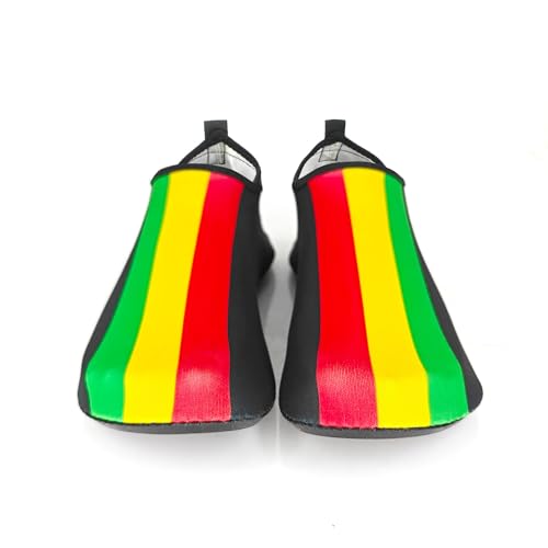 Image of Water Shoes for Women and Men Quick-Dry Swim Beach Shoes for Outdoor Surfing Yoga Exercise Jamaica Flag Caribbean Reggae Rasta