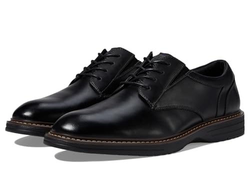 Image of Nunn Bush Griff Plain Toe Oxford Lightweight and Comfortable for All Occasions Leather Lace Up