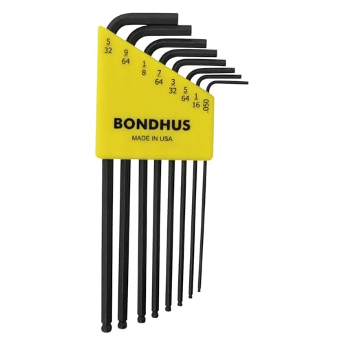 Bondhus 10932 Set of 8 Balldriver L-wrenches, sizes .050-5/32