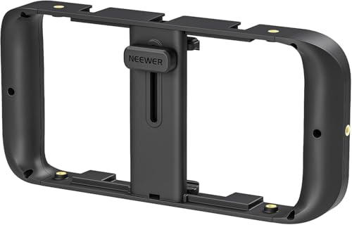 NEEWER Mobile Video Rig, maniglia per cellulare con porta accessori e filettatura da 1/4, registrazione video film, compatibile con iPhone 16 15 Pro Max 14 13 Plus Mini 12 Android