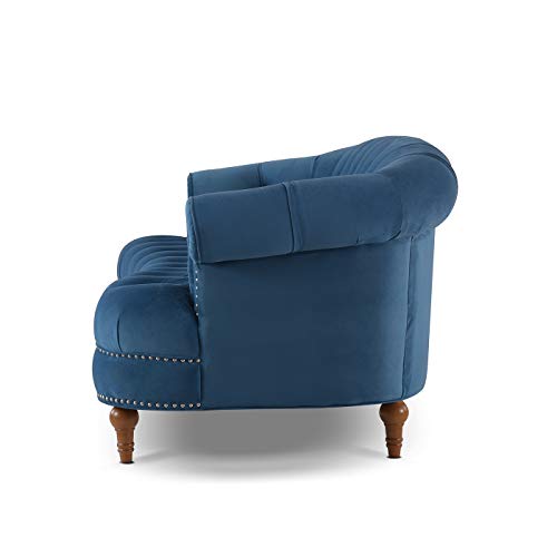 Jennifer Taylor Home La Rosa Sofas, Satin Teal #TOP5