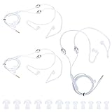 3 Set Mobile Phone Air Conduit Earphone  Wire Headphone with Silicone Earplugs  Magal Material  CNC Machining  Radiation Feature  3.5mm Standard Plug