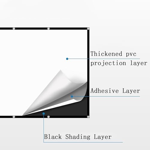 Pantalla de proyector portátil 200 pulgadas 4:3 plegable miniatura 3