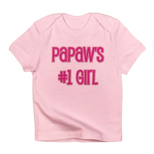 CafePress Papaw's #1 Girl Infant T Shirt Short Sleeve Baby Graphic T-Shirt Petal Pink