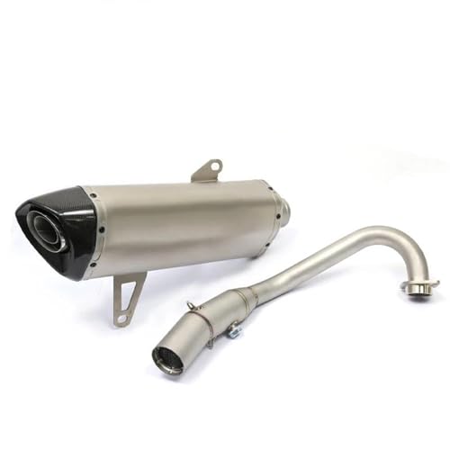Tuyau d'échappement pour X-Max 300 et 250 en acier inoxydable argent 51mm