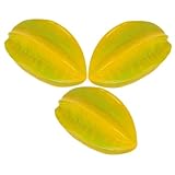 MAGICLULU 3stücke Miniatur-karambolen-dekor Aus Kunststoff Realistische Früchte-Modelle Für Bauernhaus-Dekoration Hochzeits-Ausstattung Und Foto-Requisiten Klein