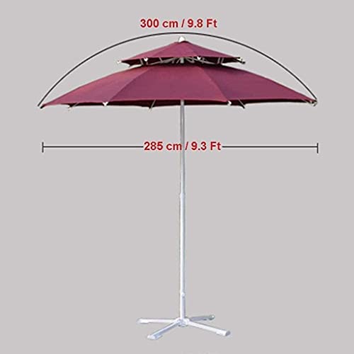 Pkfinrd Patio Paraguas a Prueba de Viento UV- Parasoles con Aislamiento térmico Resistentes Jardines Playas y terrazas Toldos portátiles (Color : Green, Size : Size) - imagen 3