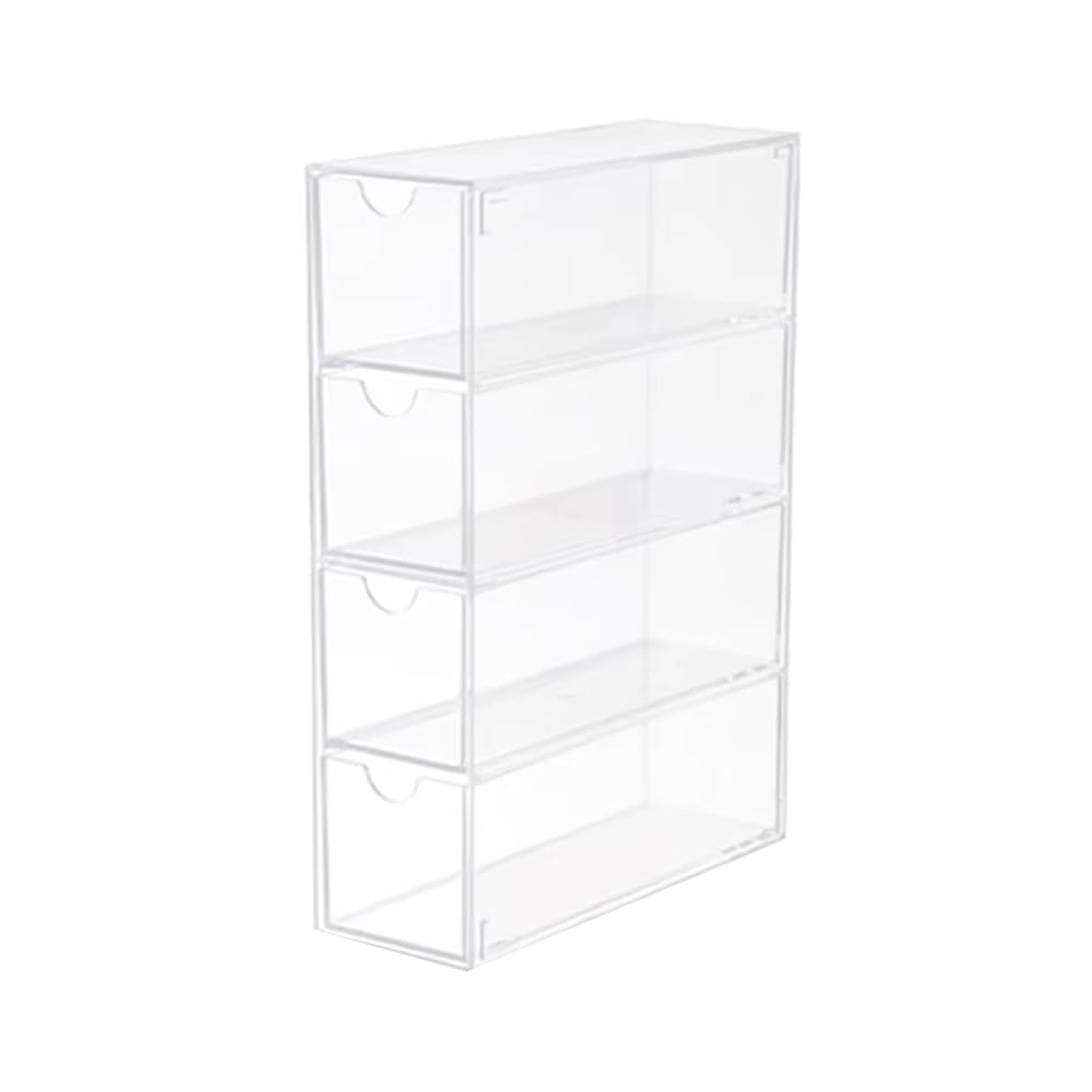 CTRLZS Glasses Storage Box 4 Layers Large Glasses Organizer Box Multifunctional Stackable Display Holder Reusable Cosmetics