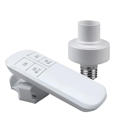 Interrupteur de lumière sans fil E27 avec minuterie programmable