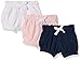 Amazon Essentials - Confezione da 3 pantaloncini Bloomer per bambine, Pink/Grey Solid, US 3-6M (EU 62-68)