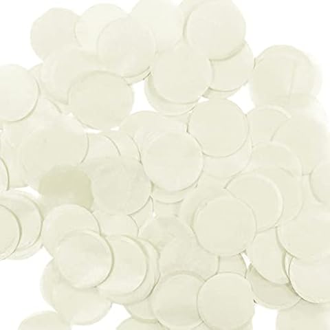 TSHAOUN Confeti de Papel Redondo de 2,5 cm (Blanco) Cover